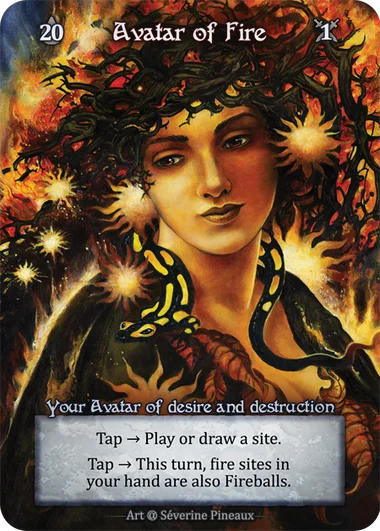 Avatar of Fire — versão final do Alpha precon