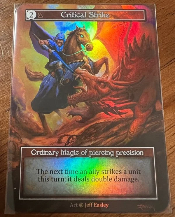 Critical Strike Curio — arte do Alpha Box Topper