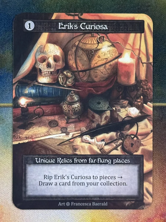 Erik's Curiosa Curio — versão Beta com Spellbook back