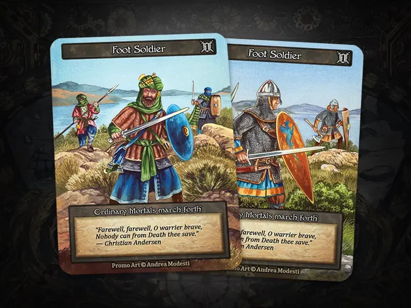 Foot Soldier Token alt-art foil — pack de 4 cópias por 200 Dust, Arthurian Legends