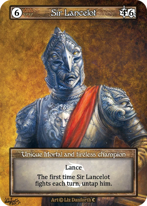 Sir Lancelot Team Covenant AL preorder promo — alt-art foil