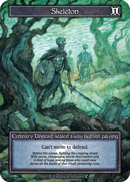 Skeleton Token Team Covenant alt-art foil promo
