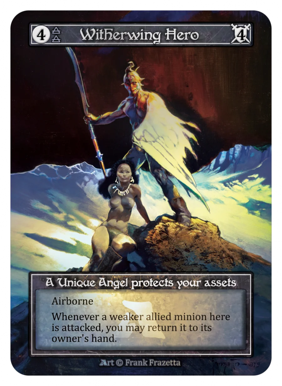 Witherwing Hero alt-art com arte do Frank Frazetta — promo Alpha Investments Beta v1